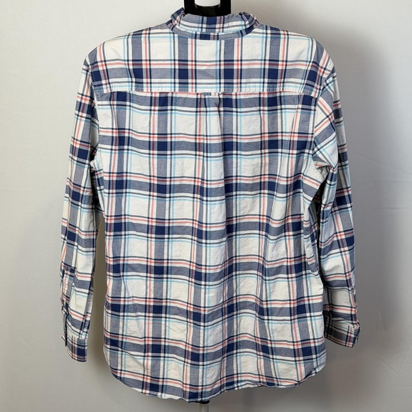 Chaps Shirt Mens XL Blue Plaid Stretch Oxford Button Down Long Sleeve Casual - Picture 2 of 5